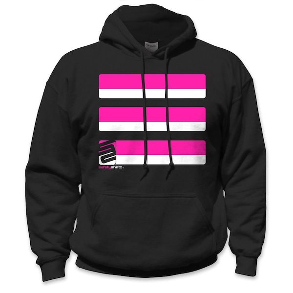 Basic High Visibility Hoodie, Black, 2XL